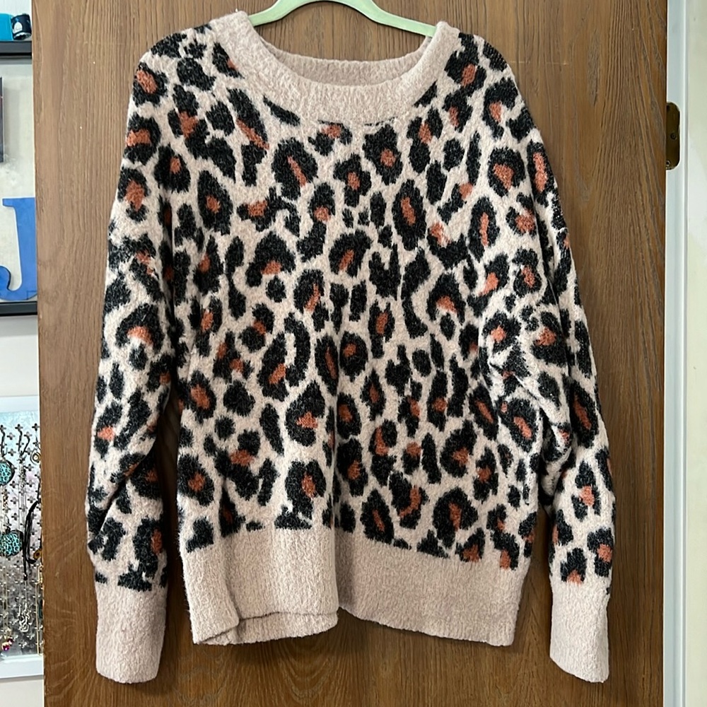 Cheetah sweater! Super cozy and warm.